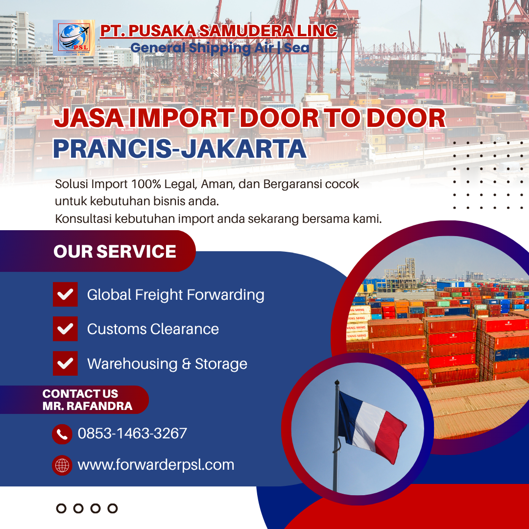Jasa Import Door To Door Prancis-Jakarta
